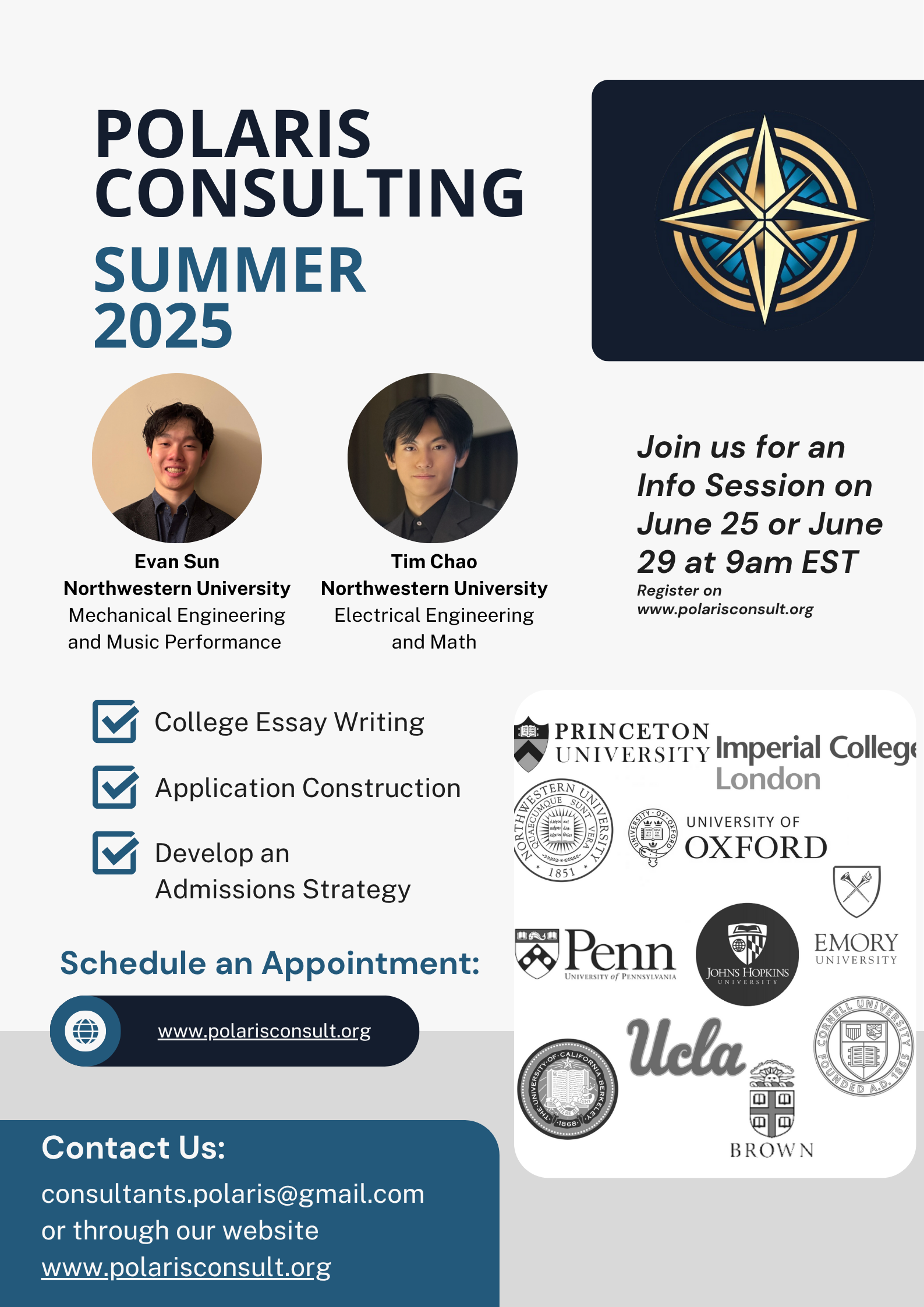 Polaris Consulting Info Session Flyer